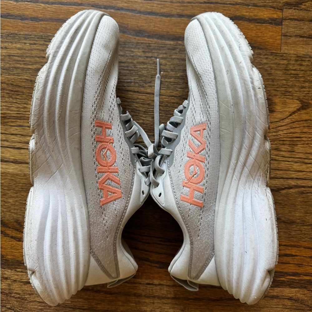 Hoka One One Women's Sneakers - Gray and Coral
